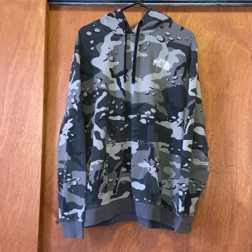 The North Face Grey Camo Hoodie Sweatshirt XXL
